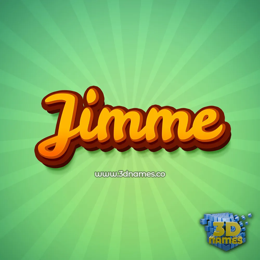 jimme in Green Rays style - 3D name wallpaper