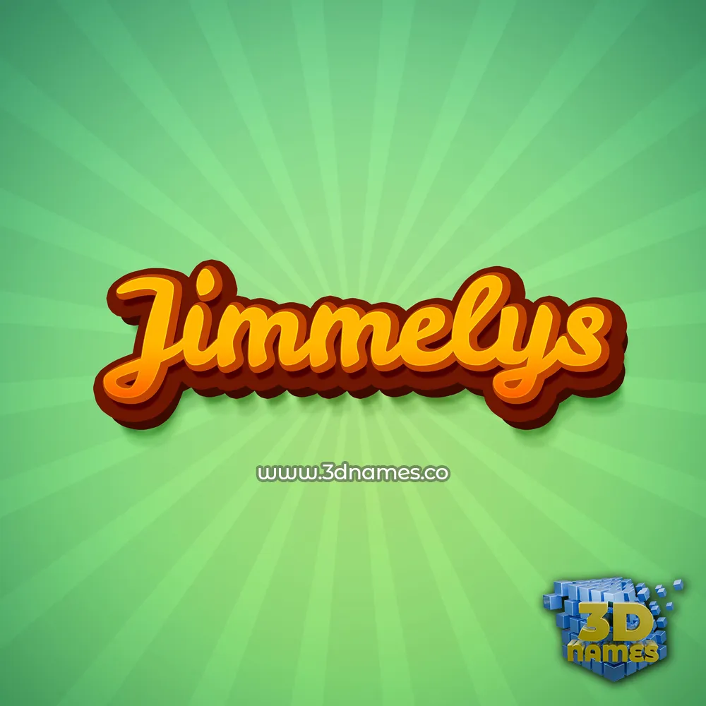 jimmelys in Green Rays style - 3D name wallpaper