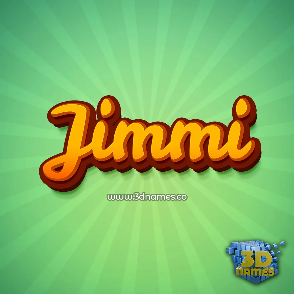 jimmi in Green Rays style - 3D name wallpaper