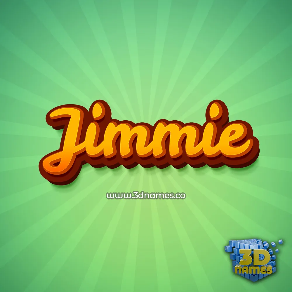 jimmie in Green Rays style - 3D name wallpaper