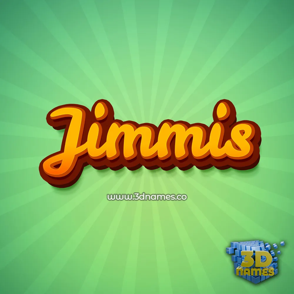 jimmis in Green Rays style - 3D name wallpaper