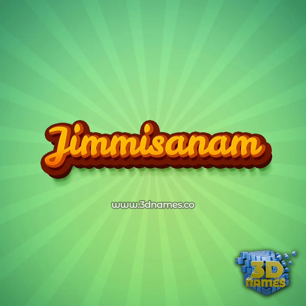 jimmisanam in Green Rays style - 3D name wallpaper