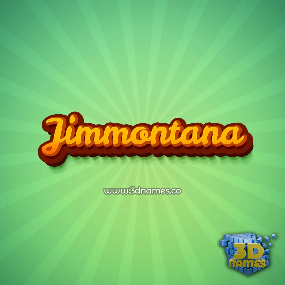 jimmontana in Green Rays style - 3D name wallpaper