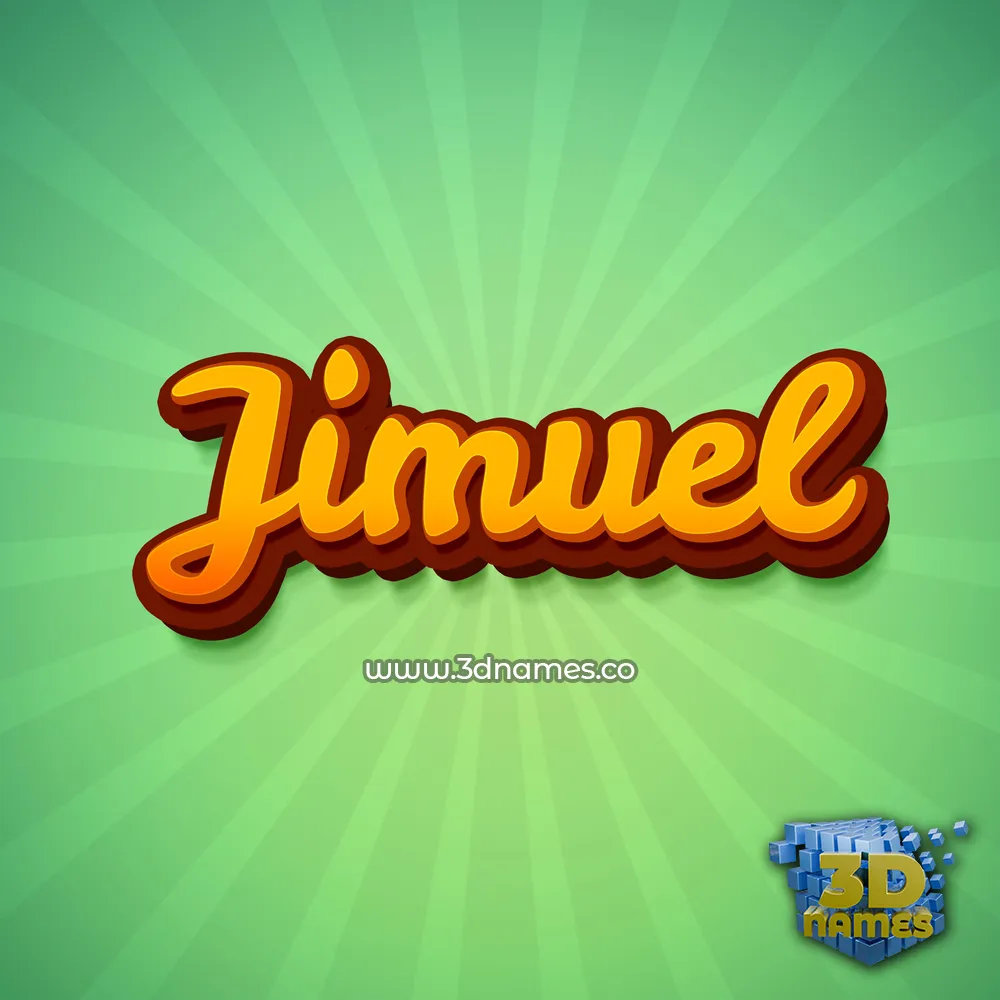 jimuel in Green Rays style - 3D name wallpaper