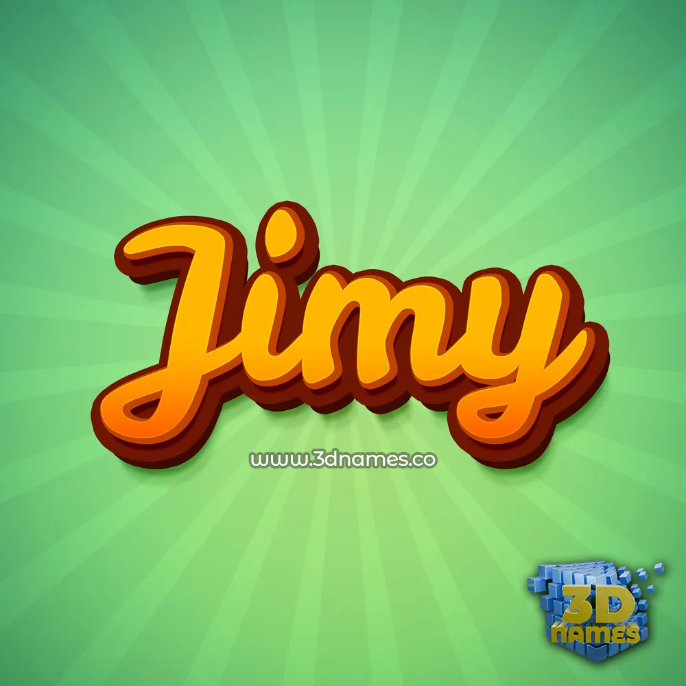 jimy in Green Rays style - 3D name wallpaper