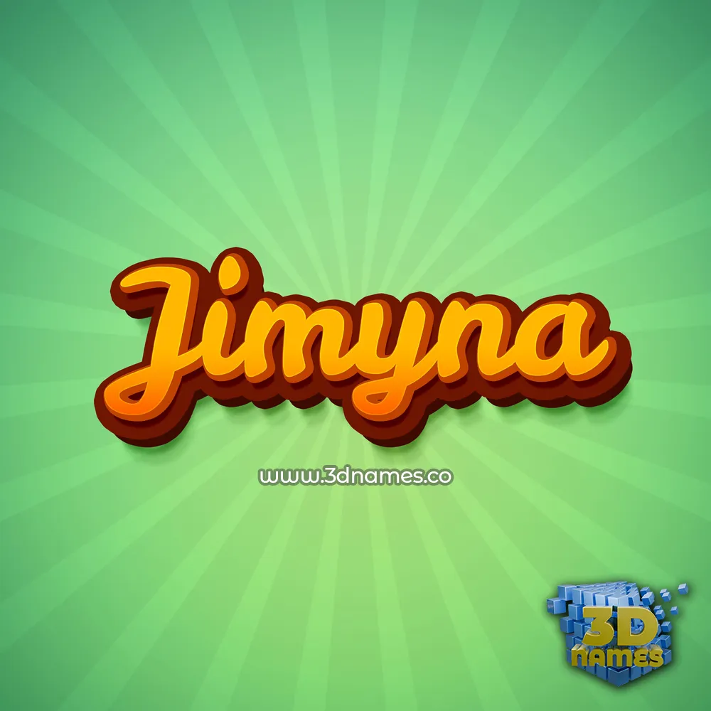 jimyna in Green Rays style - 3D name wallpaper