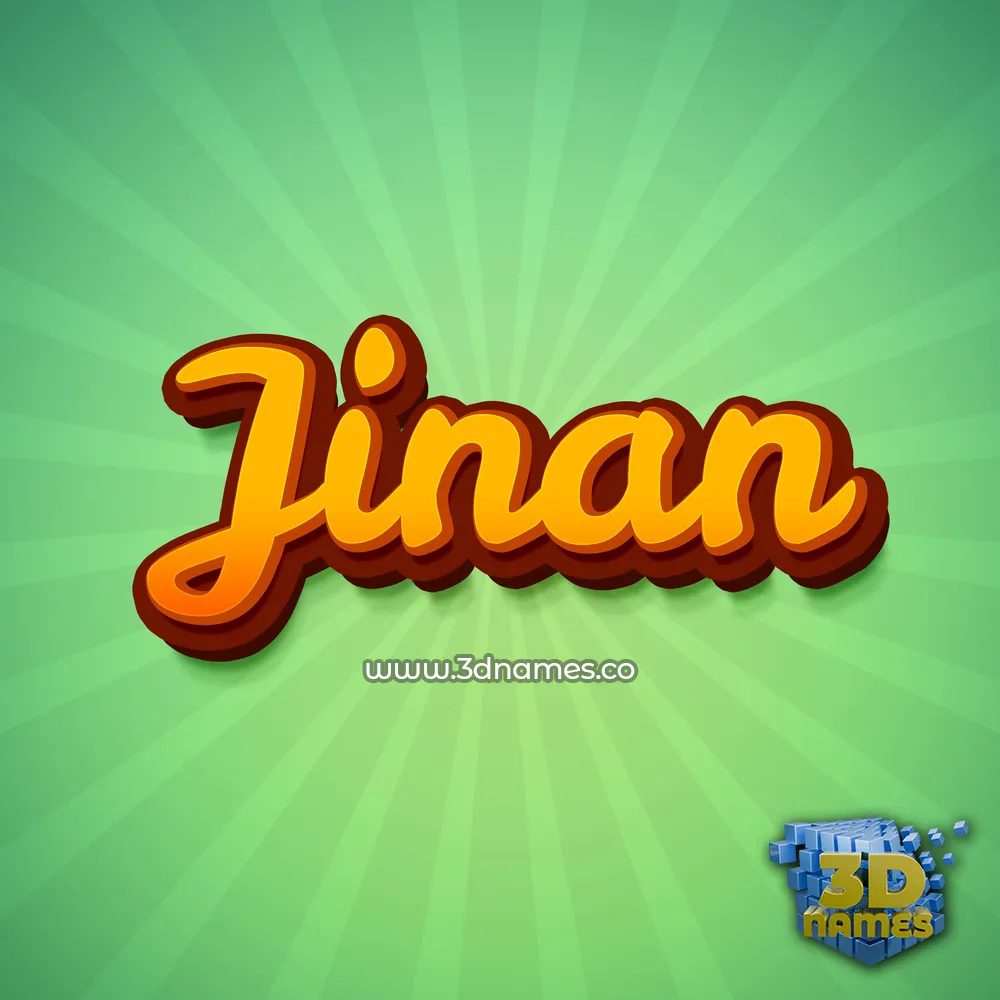 jinan in Green Rays style - 3D name wallpaper