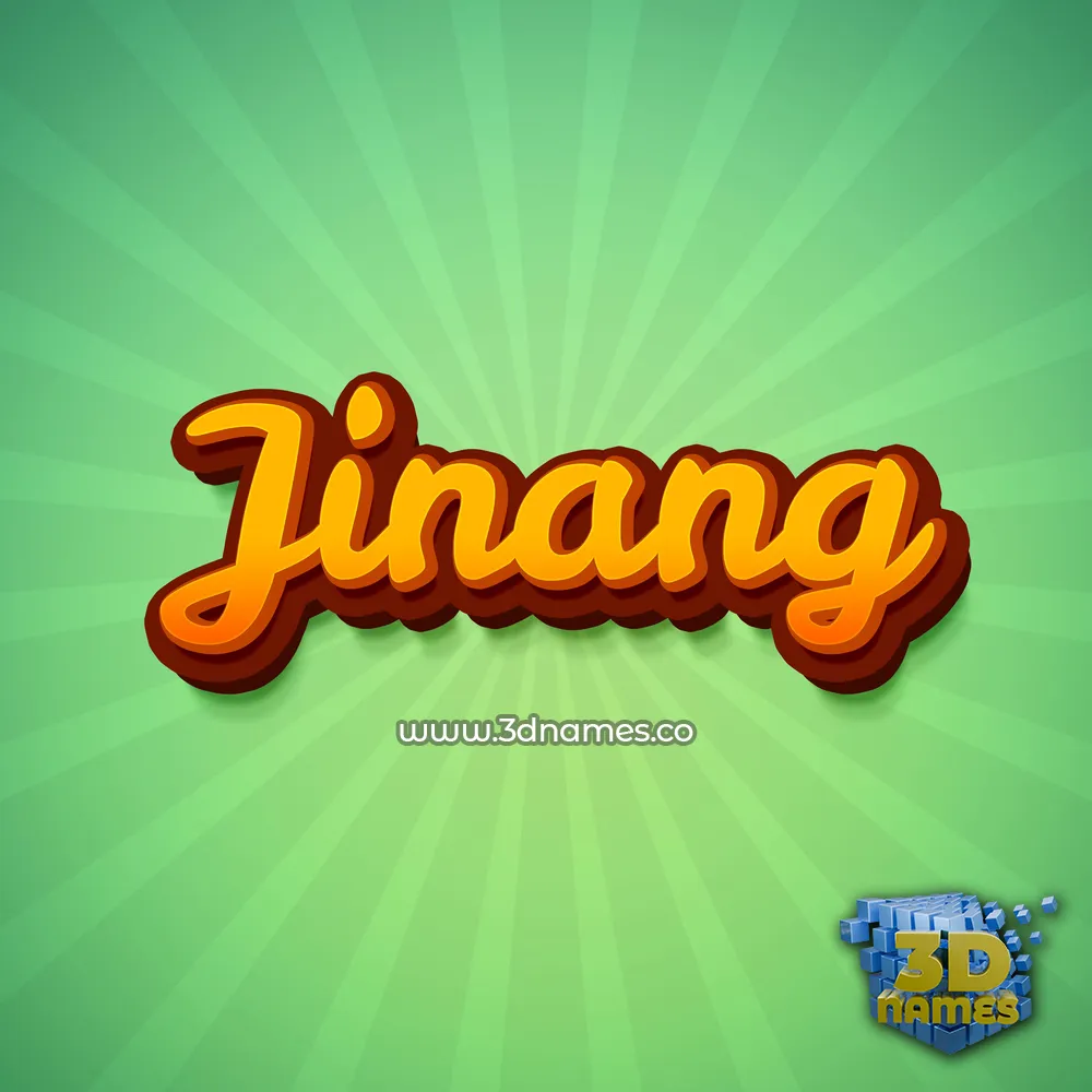 jinang in Green Rays style - 3D name wallpaper