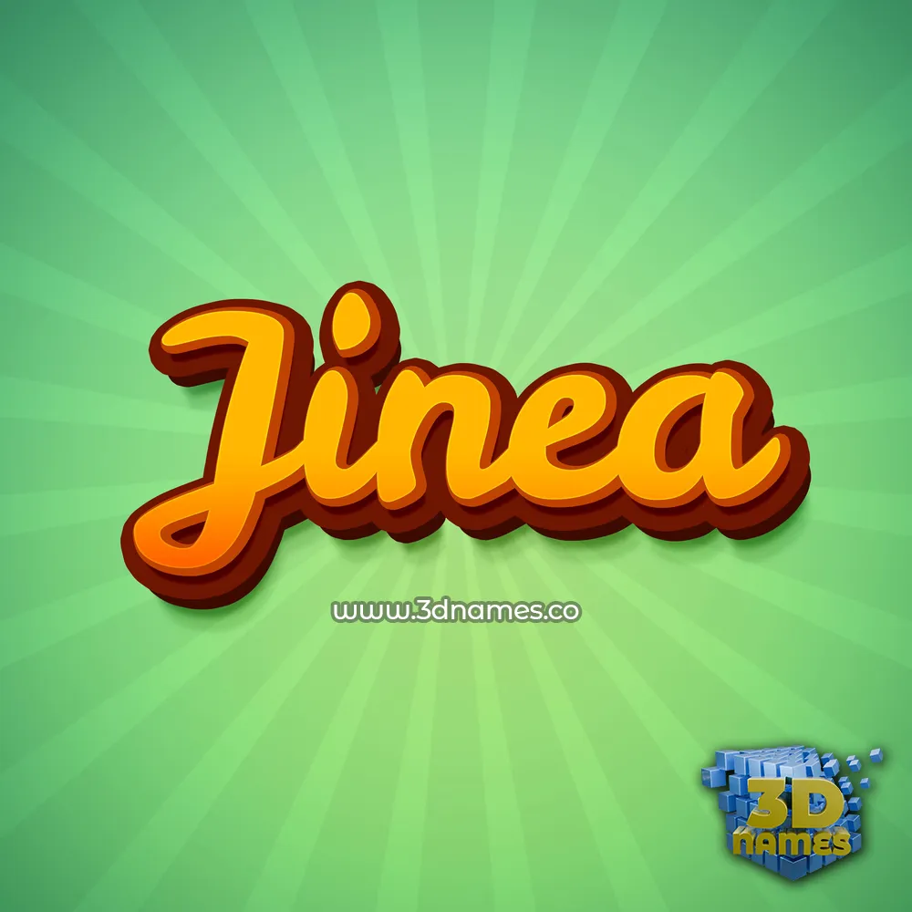 jinea in Green Rays style - 3D name wallpaper