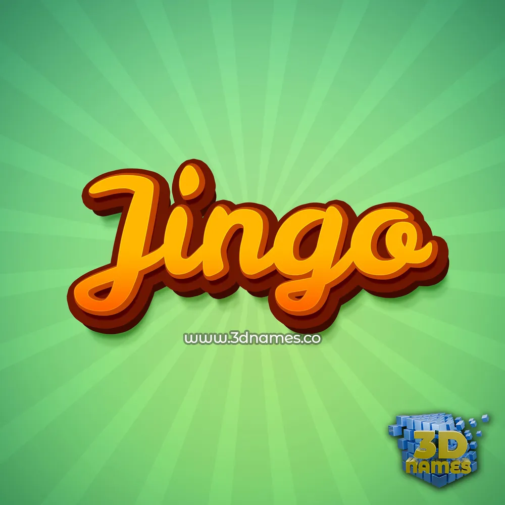 jingo in Green Rays style - 3D name wallpaper