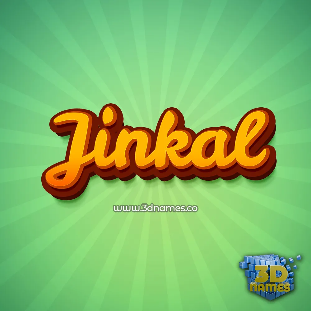 jinkal in Green Rays style - 3D name wallpaper