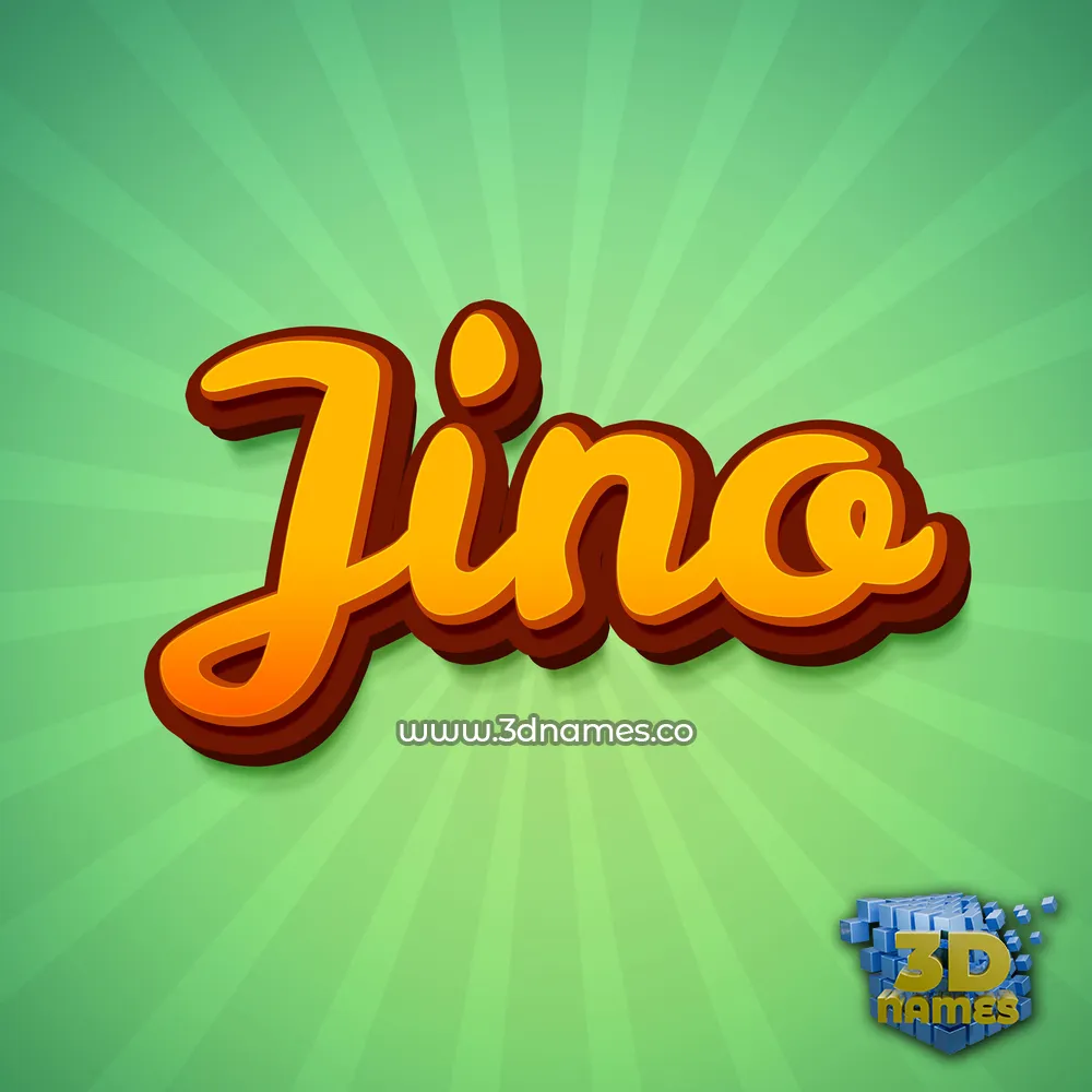 jino in Green Rays style - 3D name wallpaper