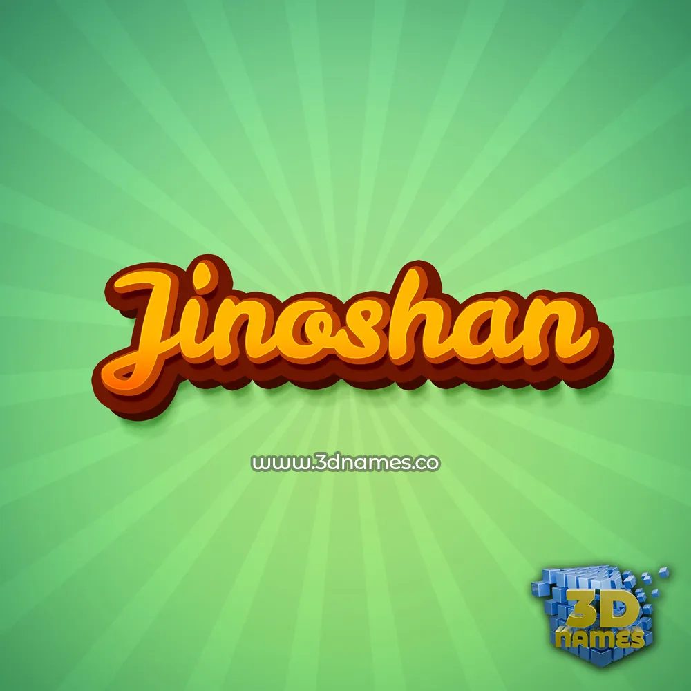 jinoshan in Green Rays style - 3D name wallpaper