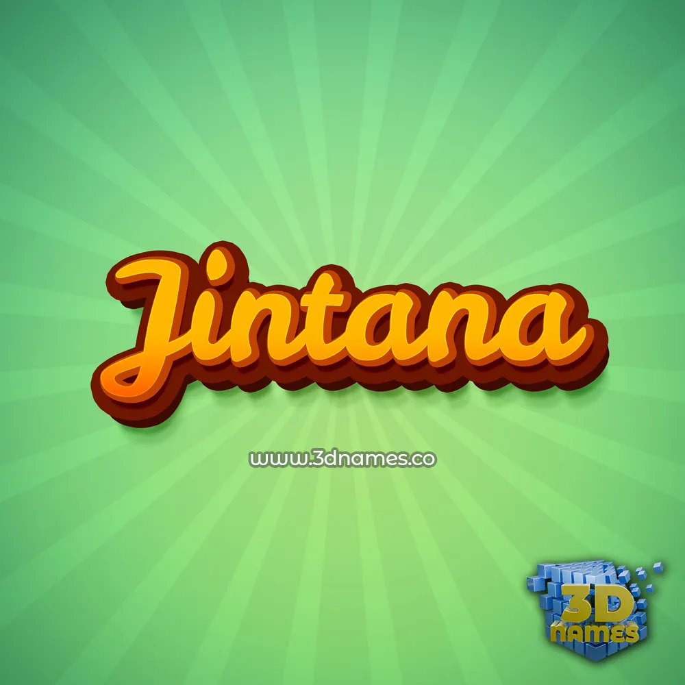 jintana in Green Rays style - 3D name wallpaper