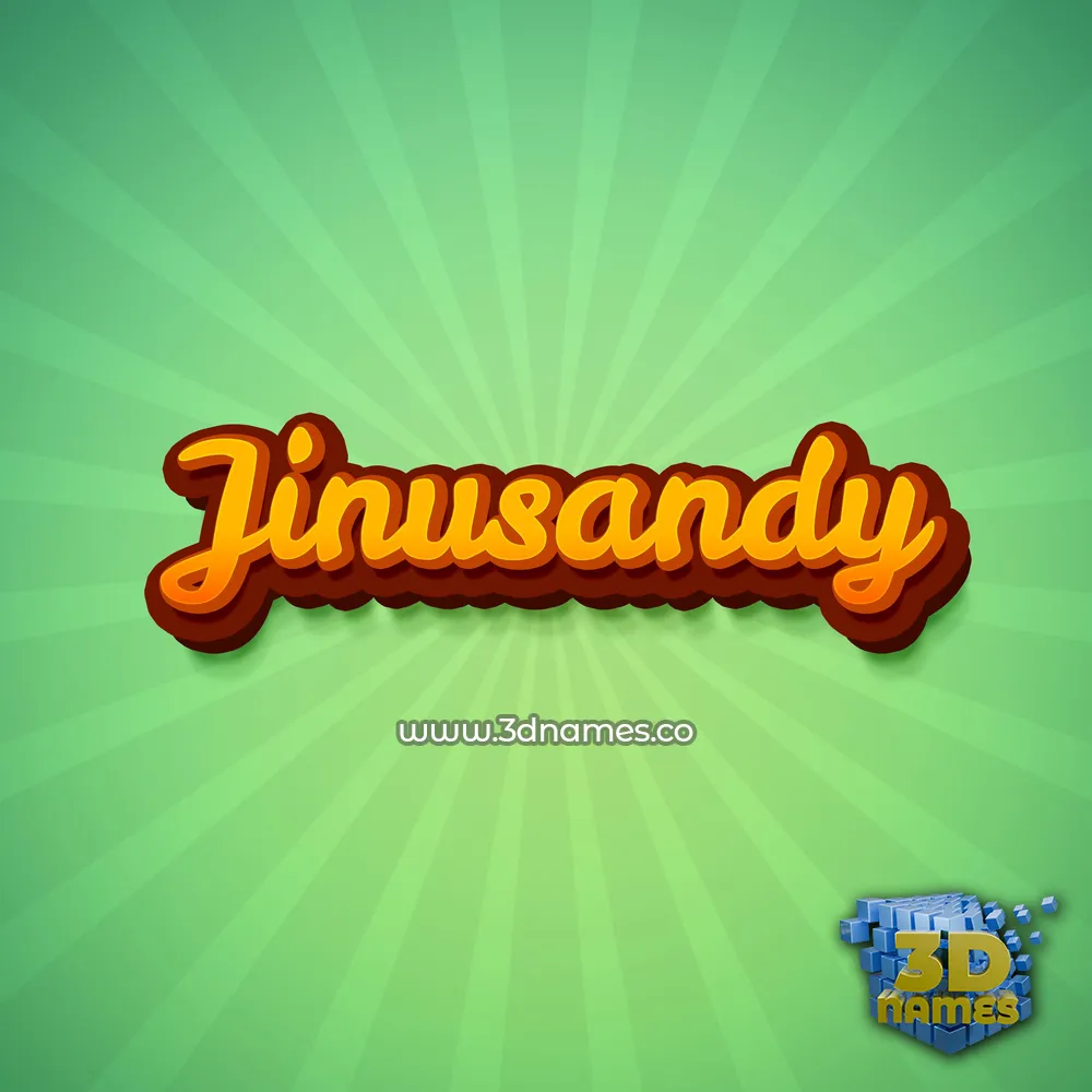 jinusandy in Green Rays style - 3D name wallpaper