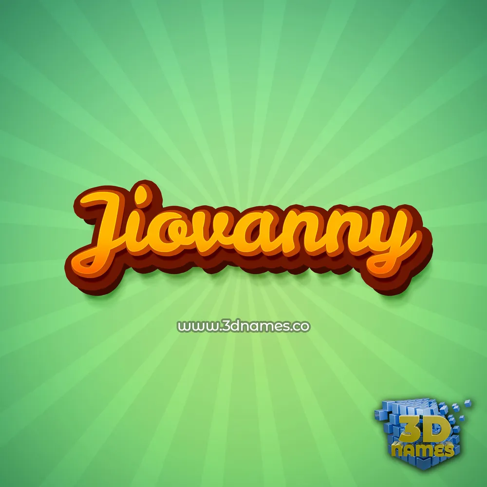 jiovanny in Green Rays style - 3D name wallpaper