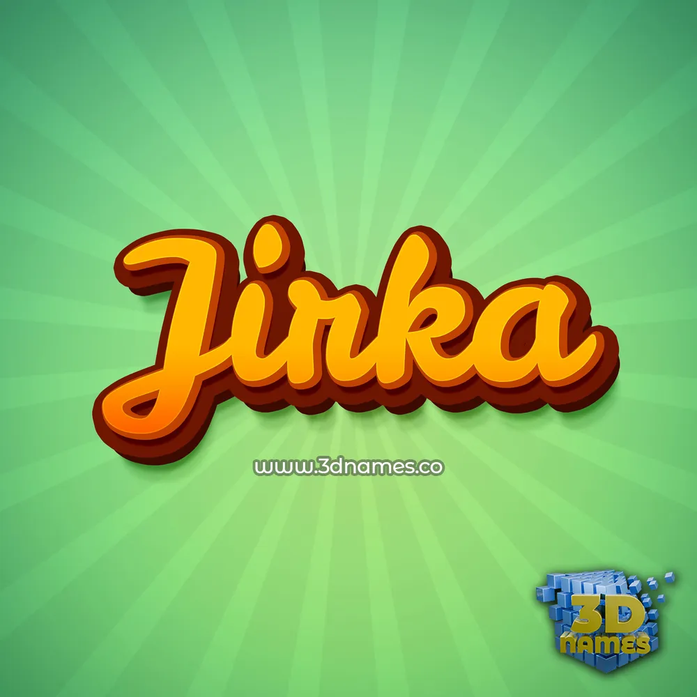 jirka in Green Rays style - 3D name wallpaper