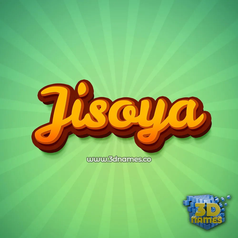 jisoya in Green Rays style - 3D name wallpaper