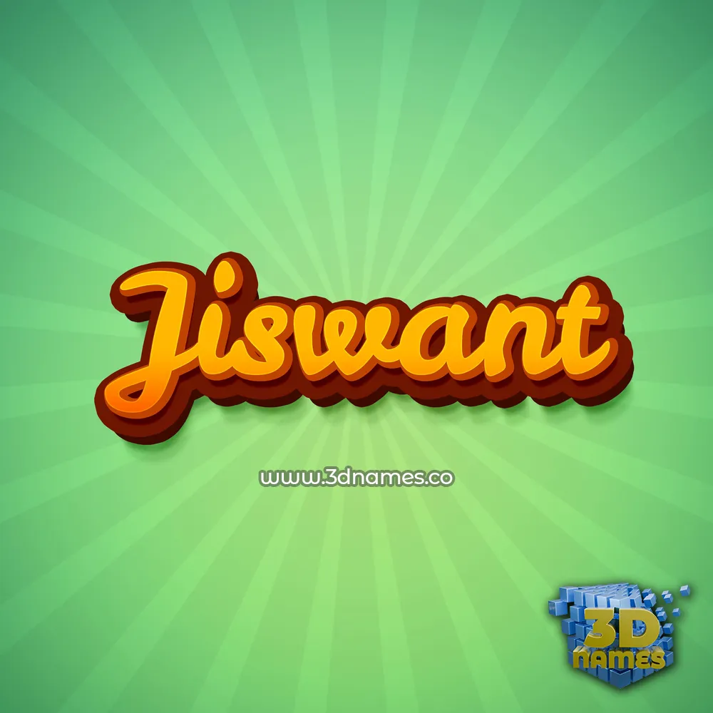 jiswant in Green Rays style - 3D name wallpaper