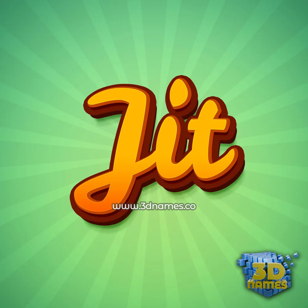 jit in Green Rays style - 3D name wallpaper