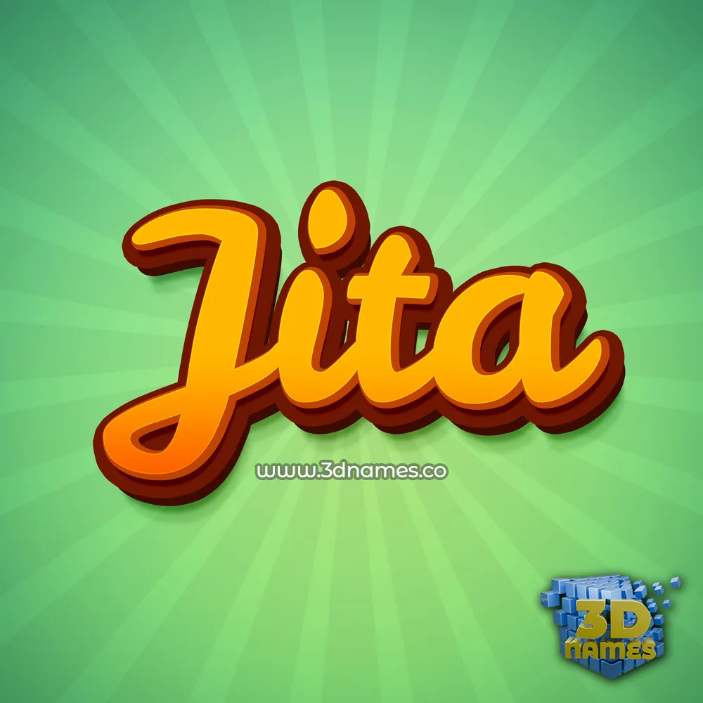 jita in Green Rays style - 3D name wallpaper