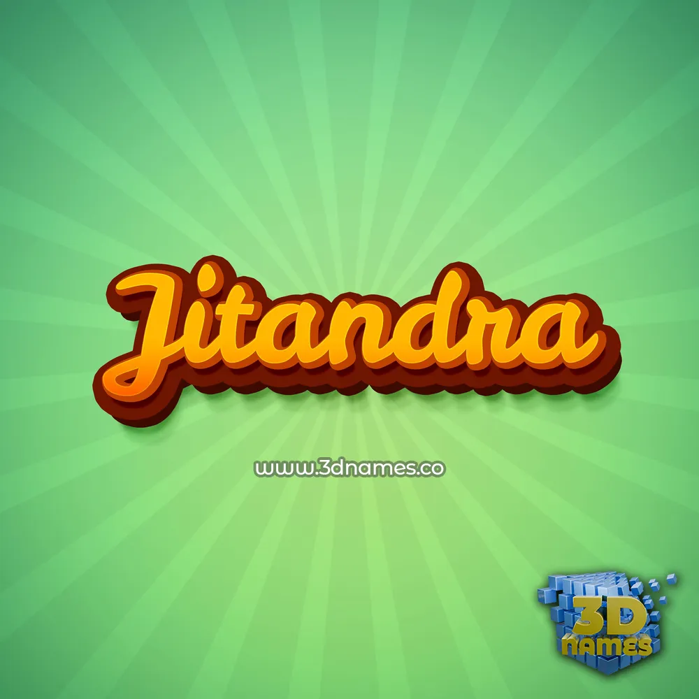 jitandra in Green Rays style - 3D name wallpaper