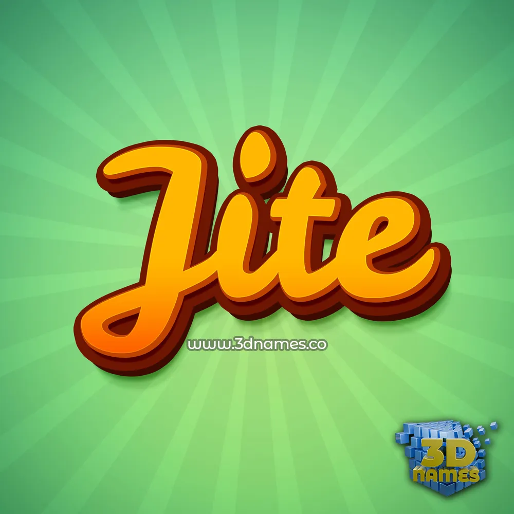 jite in Green Rays style - 3D name wallpaper