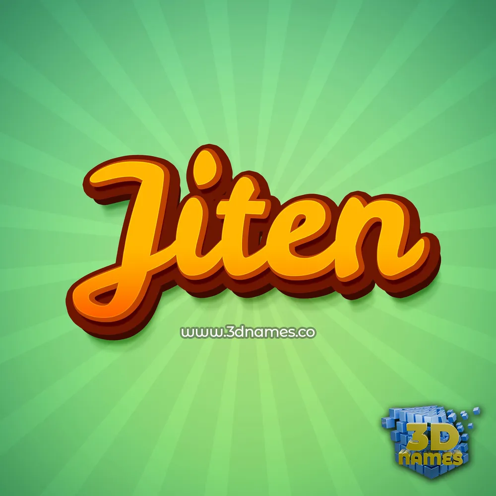 jiten in Green Rays style - 3D name wallpaper