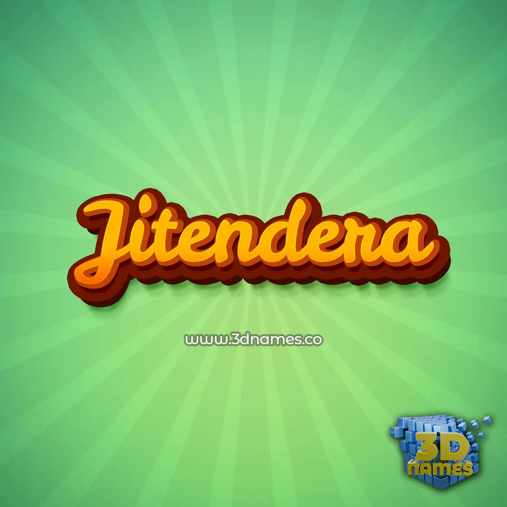 jitendera in Green Rays style - 3D name wallpaper