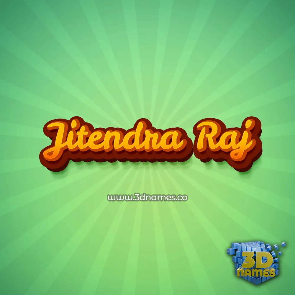 jitendra raj in Green Rays style - 3D name wallpaper