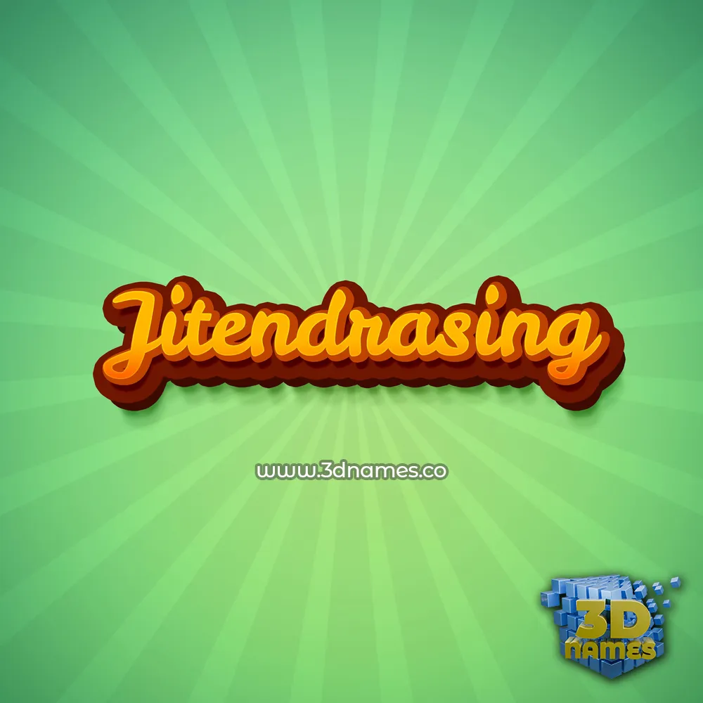 jitendrasing in Green Rays style - 3D name wallpaper