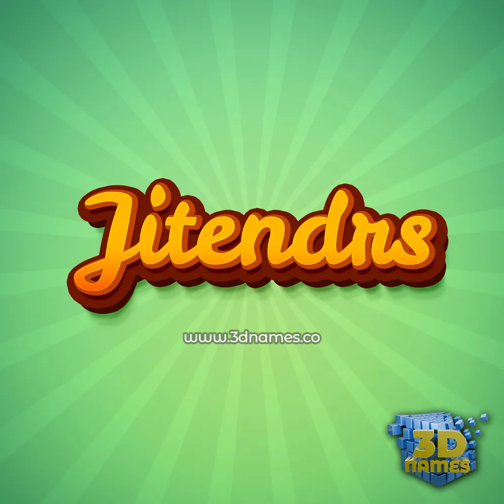 jitendrs in Green Rays style - 3D name wallpaper