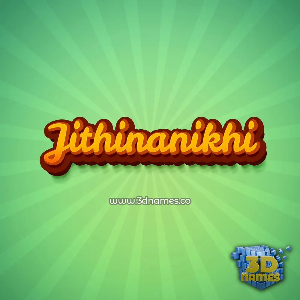 jithinanikhi in Green Rays style - 3D name wallpaper