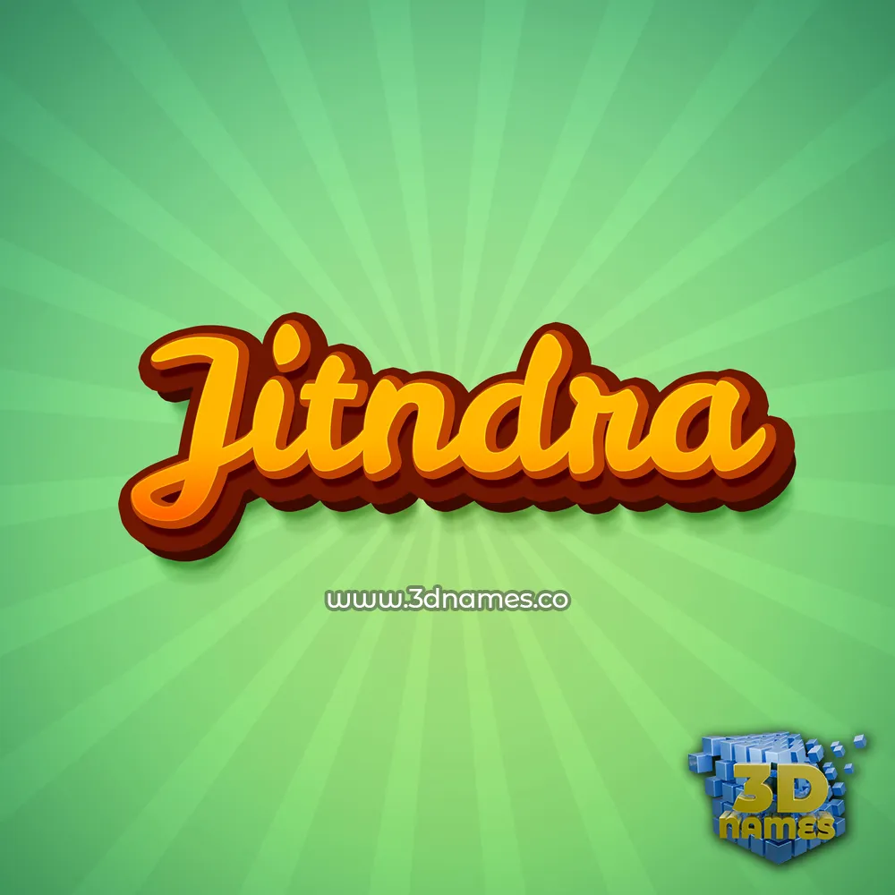 jitndra in Green Rays style - 3D name wallpaper