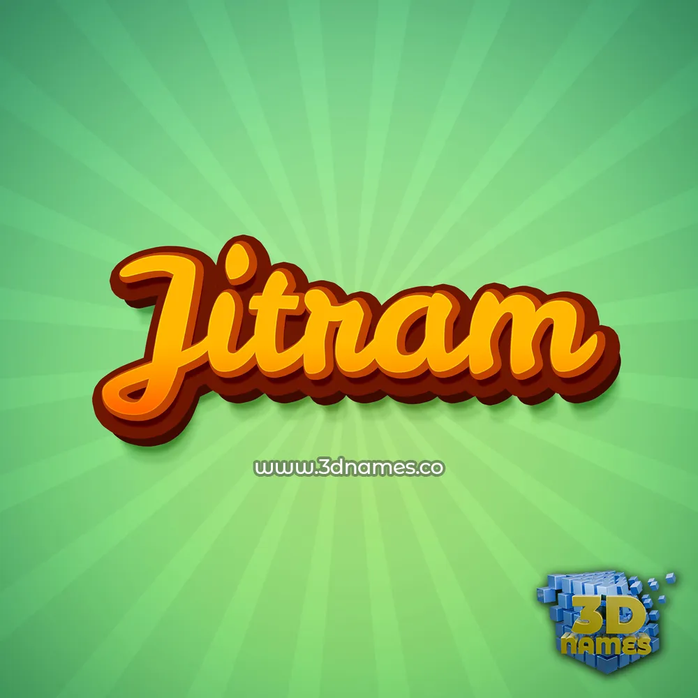 jitram in Green Rays style - 3D name wallpaper