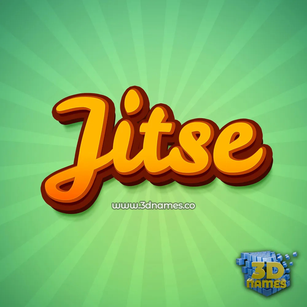 jitse in Green Rays style - 3D name wallpaper