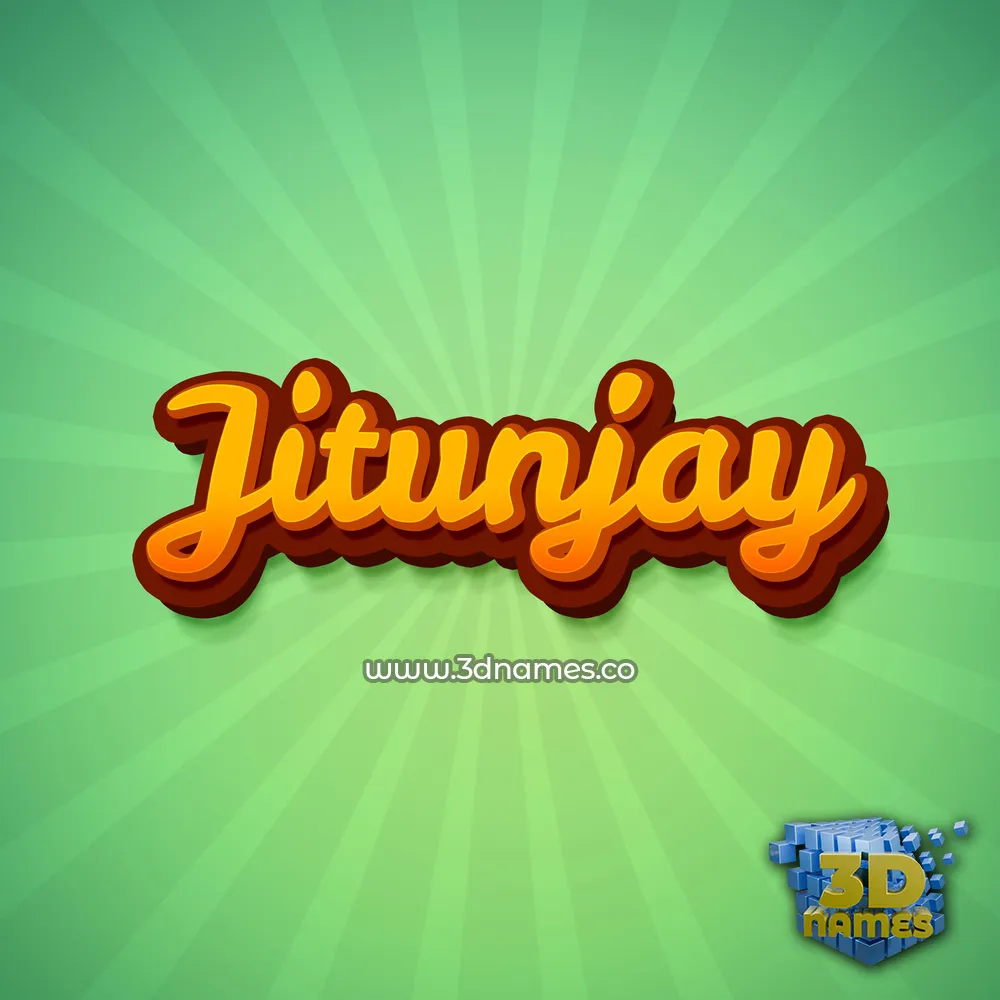 jitunjay in Green Rays style - 3D name wallpaper