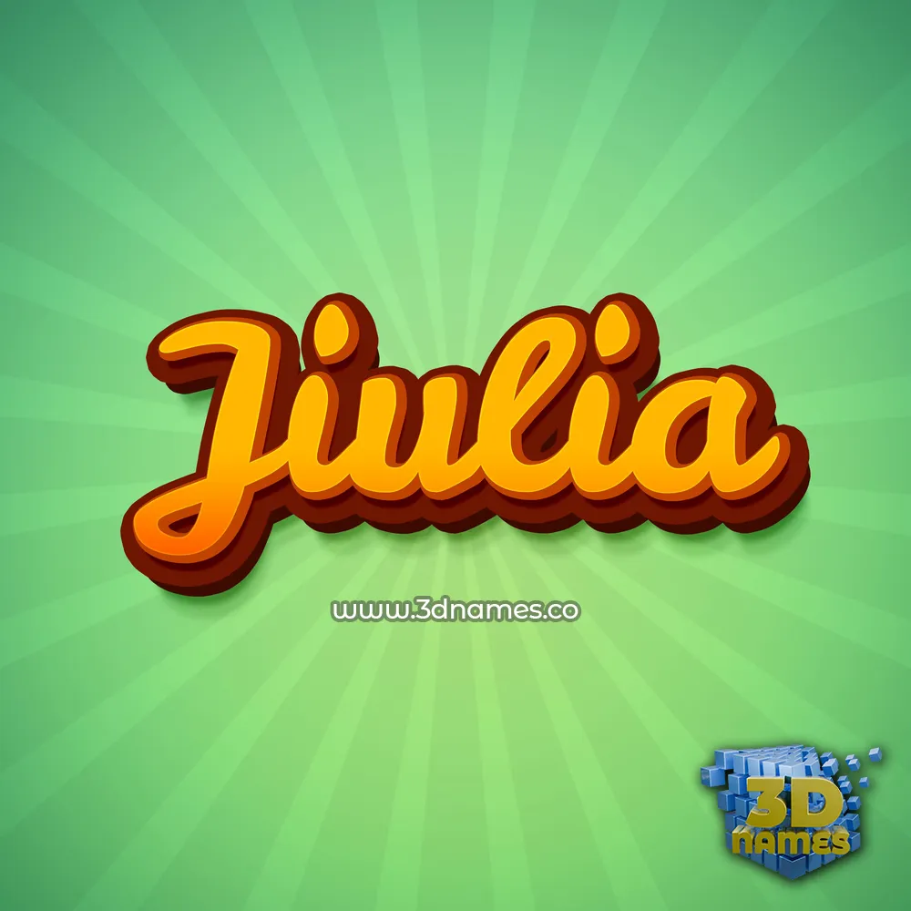 jiulia in Green Rays style - 3D name wallpaper
