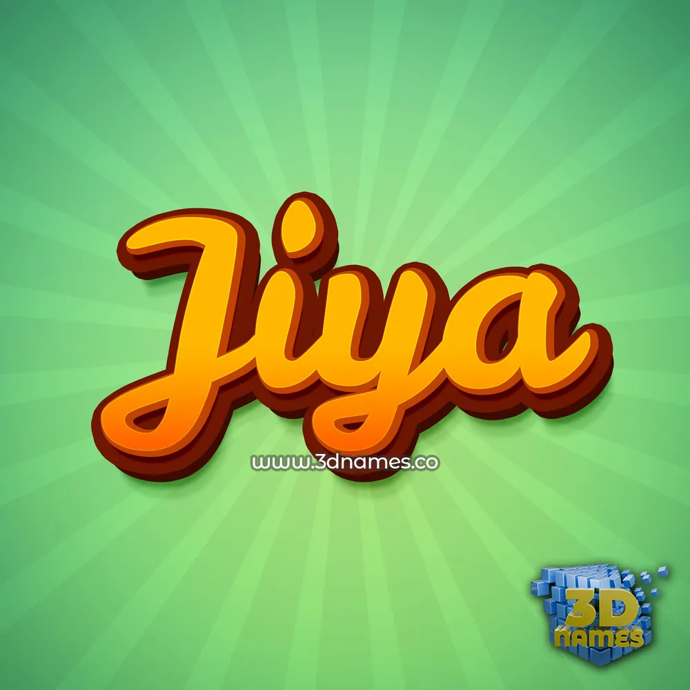 jiya in Green Rays style - 3D name wallpaper