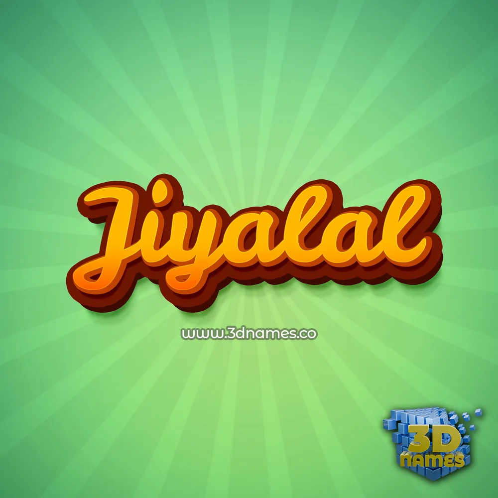 jiyalal in Green Rays style - 3D name wallpaper