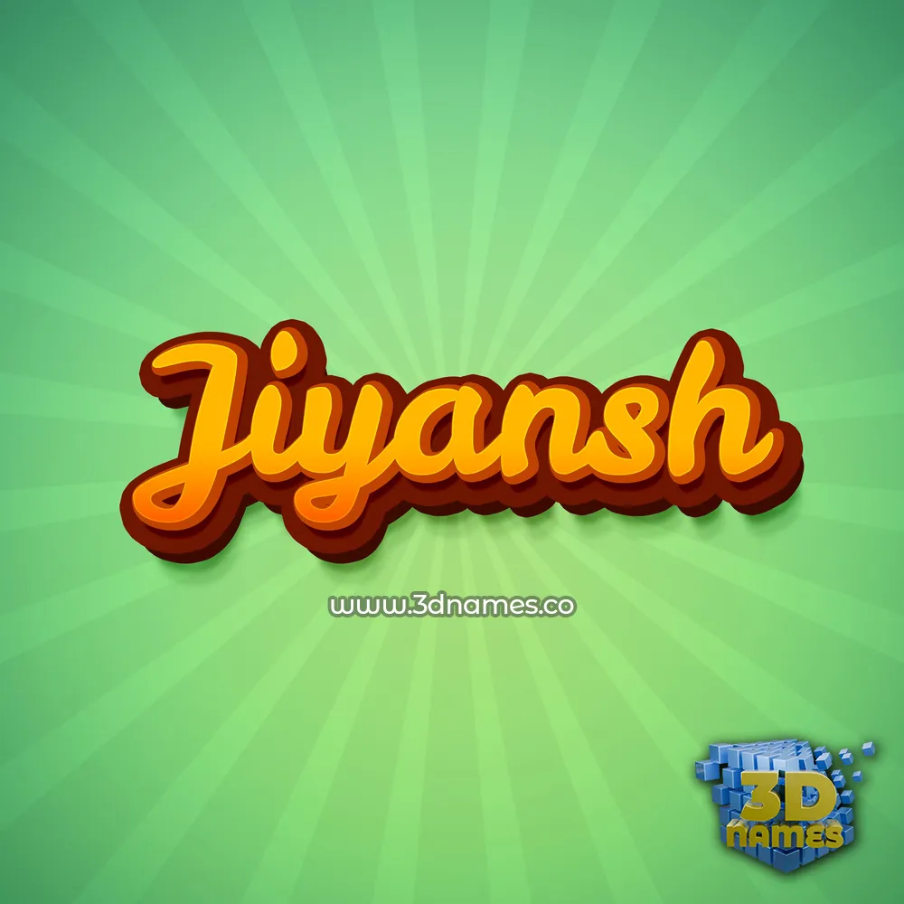 jiyansh in Green Rays style - 3D name wallpaper