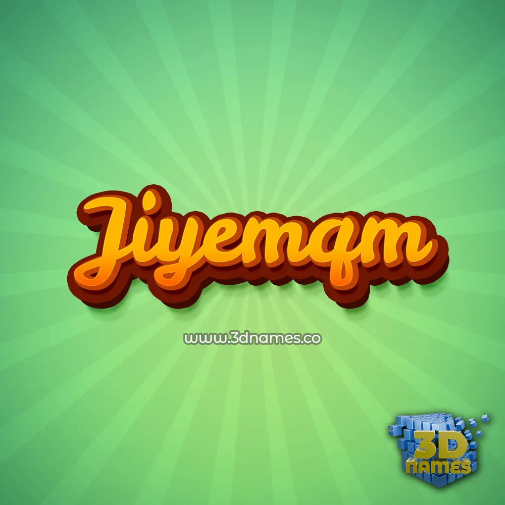 jiyemqm in Green Rays style - 3D name wallpaper