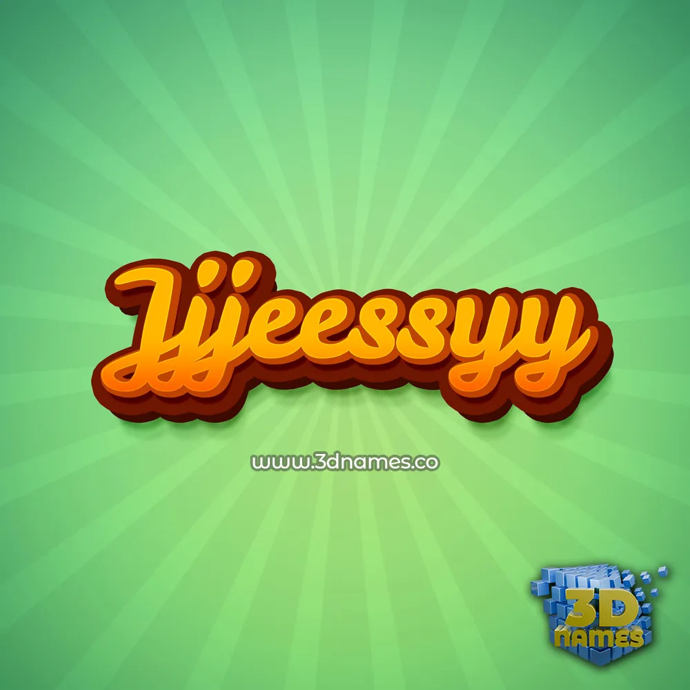jjjeessyy in Green Rays style - 3D name wallpaper