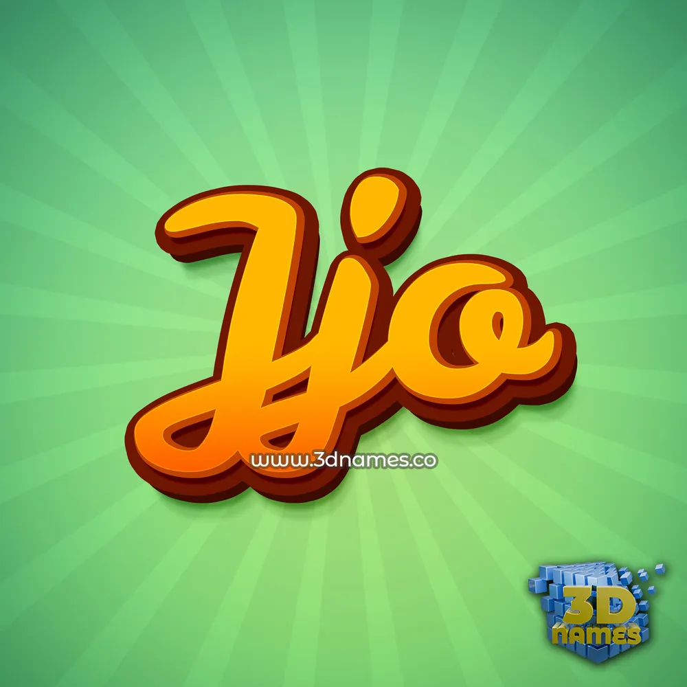 jjo in Green Rays style - 3D name wallpaper