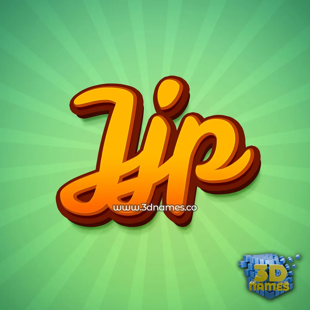 jjp in Green Rays style - 3D name wallpaper