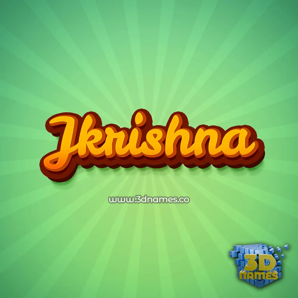 jkrishna in Green Rays style - 3D name wallpaper