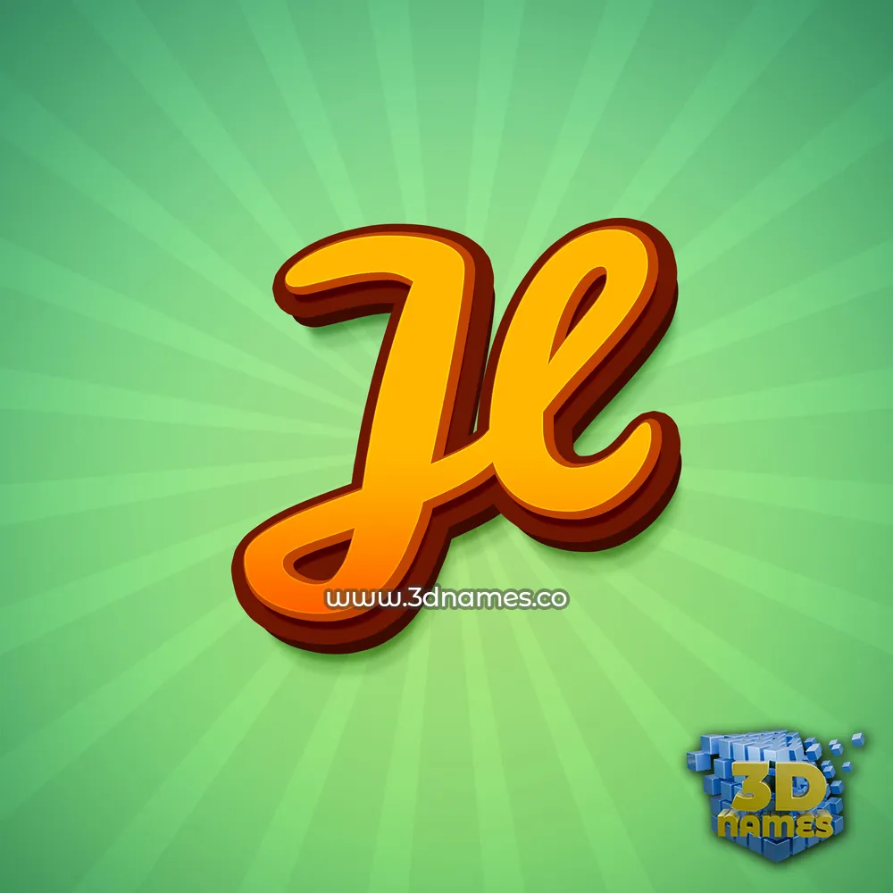 jl in Green Rays style - 3D name wallpaper