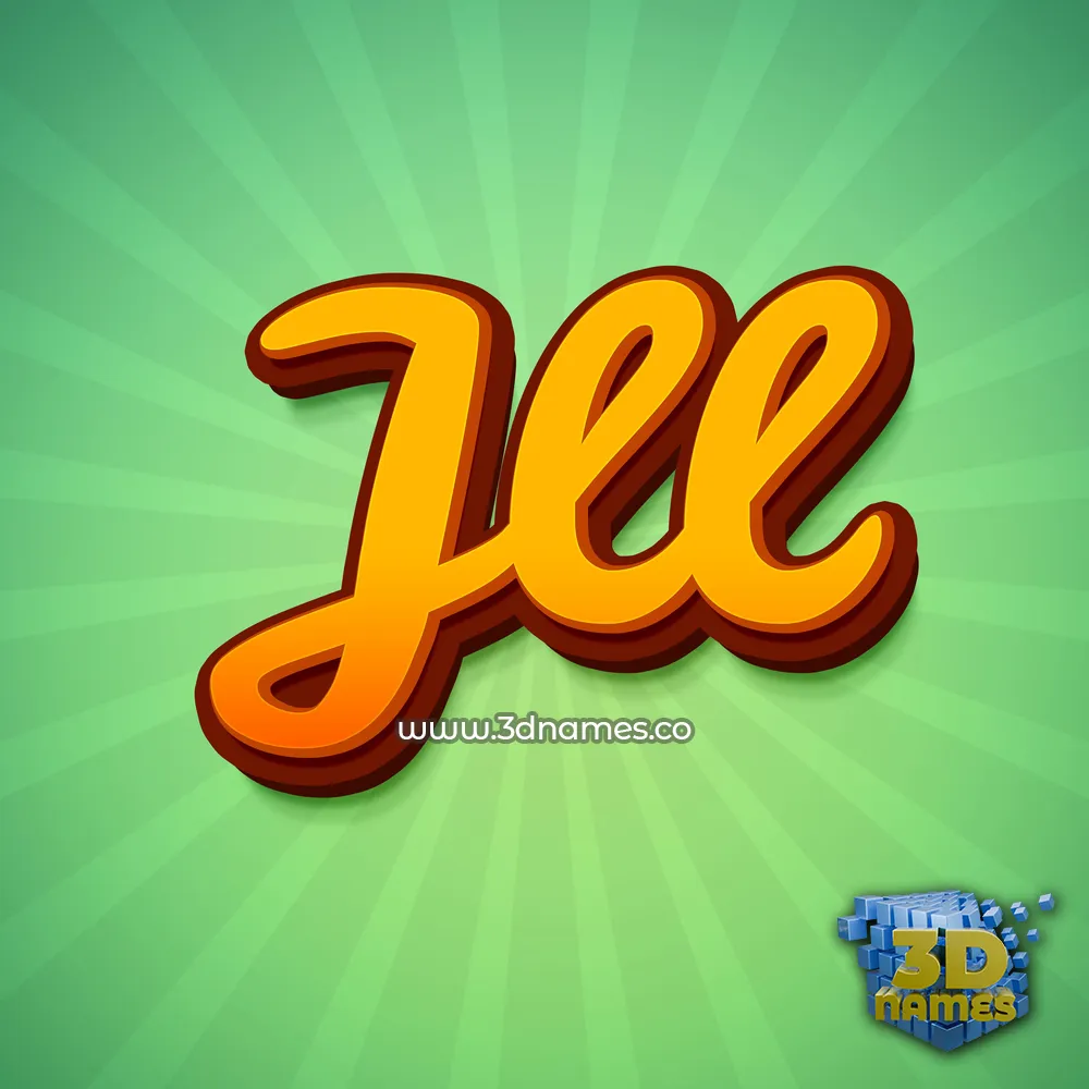 jll in Green Rays style - 3D name wallpaper