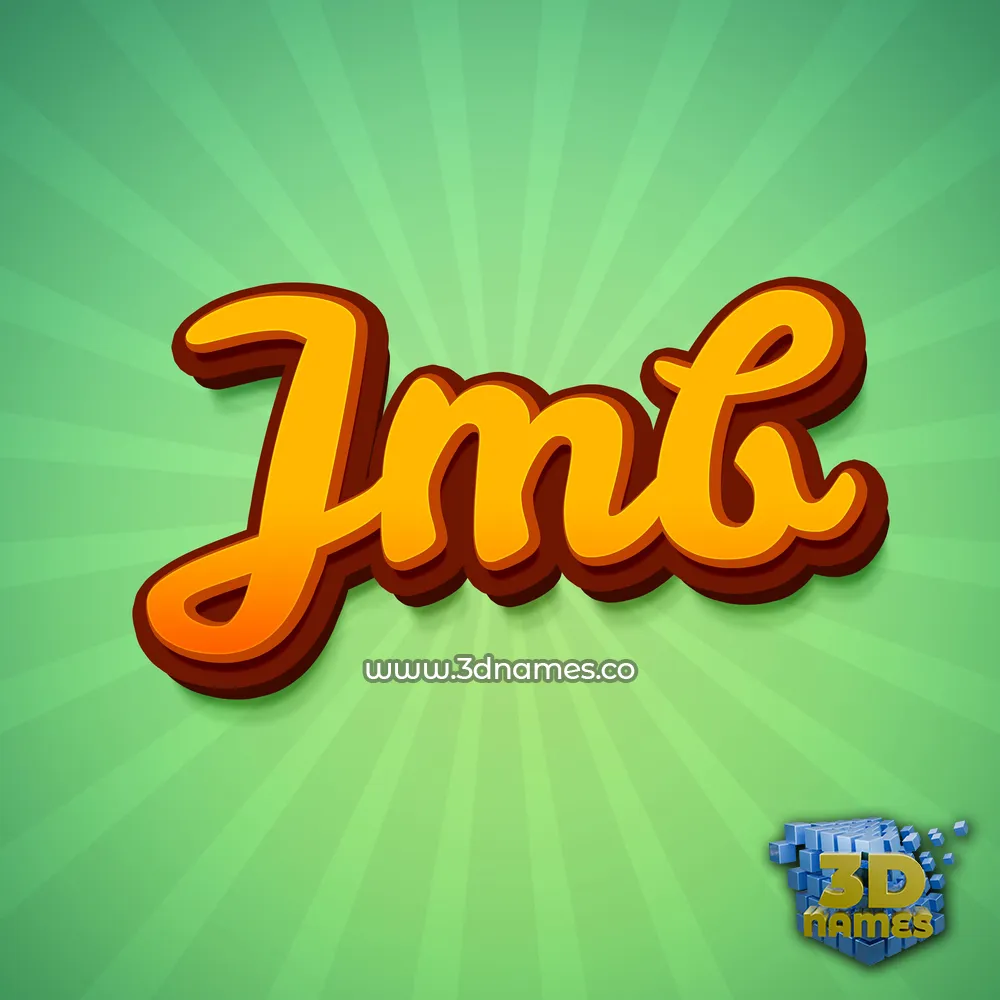 jmb in Green Rays style - 3D name wallpaper