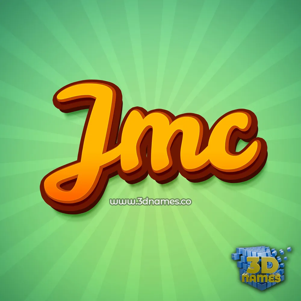 jmc in Green Rays style - 3D name wallpaper
